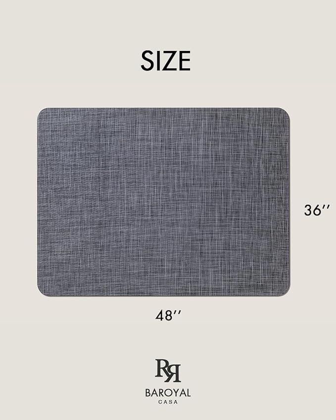 Office Chair Mat for Hardwood Floor Under Desk Computer Rolling Chair Mat for Wood/Tile Floor Non-Slip Heavy Duty Desk Rug PVC Plastic Hard Floor Protector 36" x 48" (Cool Grey)