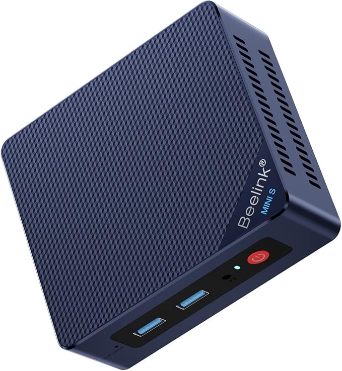 Beelink Mini PC, Mini S12 Intel 12th Gen 4-Core N95(up to 3.4GHz), Mini Computer 8GB DDR4 RAM 256GB SSD, Desktop PC Dual HDMI 4K UHD/Gigabit Ethernet/Dual WiFi5/BT4.2/HTPC/W11 Home