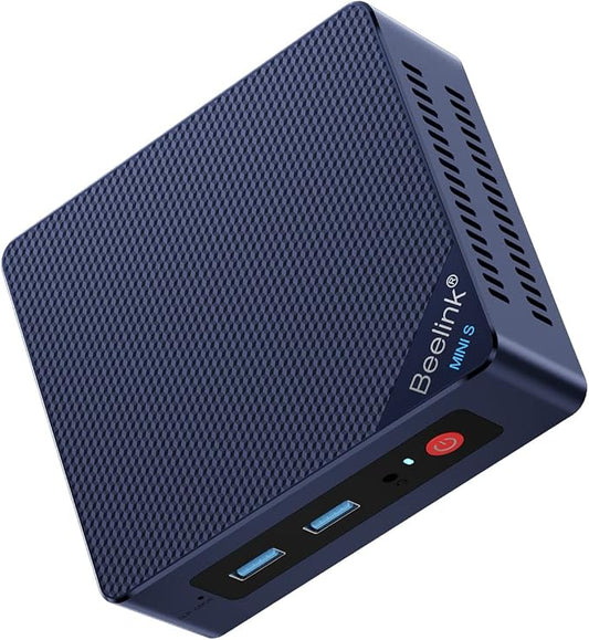 Beelink Mini PC, Mini S12 Intel 12th Gen 4-Core N95(up to 3.4GHz), Mini Computer 8GB DDR4 RAM 256GB SSD, Desktop PC Dual HDMI 4K UHD/Gigabit Ethernet/Dual WiFi5/BT4.2/HTPC/W11 Home