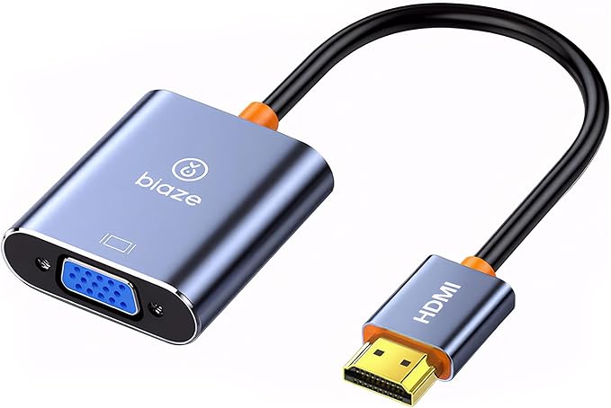 AG6202 Chip HDMI to VGA Adapter, 1080P Video Converter for Laptop PC TV Monitor Projector, Gold Plated Connector Cable (10pack)