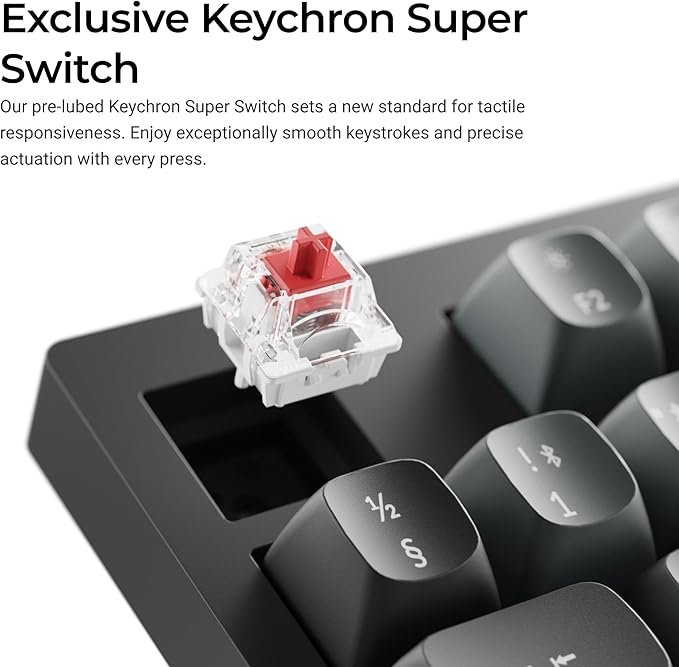 Keychron V5 8K 96% Compact Mechanical Keyboard, 8000 Hz Polling Rate Hot-Swappable QMK/VIA Programmable Wired Keyboard with Numpad & Knob, RGB Backlit, Ergonomic for Mac Windows Linux-Red Switch