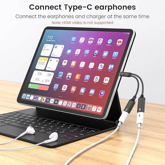 MOGOOD USB C Splitter USB C to USB C Female Adapter USB Y Splitter Cable(NOT for Monitor)USB C Male to 2USB-C Female Cord Double USB C Port Hub USB C Charging Split Adapter for Mac,Xbox One,PS5,Laptop