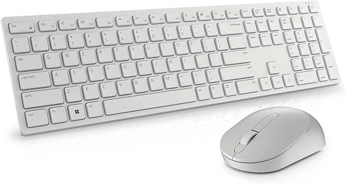Dell Pro Keyboard and Mouse - KM5221W - US English - White - USB Plunger Wireless RF 2.40 GHz Keyboard - English (Canada) - White - USB Wireless RF Mouse - Optical - 4000 dpi - Scroll Wheel - - Volume