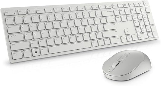 Dell Pro Keyboard and Mouse - KM5221W - US English - White - USB Plunger Wireless RF 2.40 GHz Keyboard - English (Canada) - White - USB Wireless RF Mouse - Optical - 4000 dpi - Scroll Wheel - - Volume
