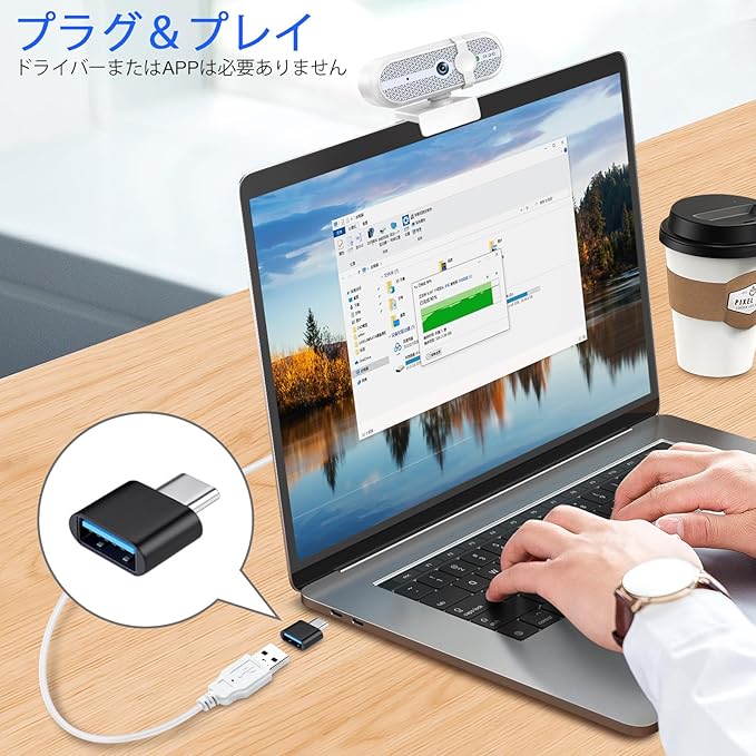 2K Webcam for PC, 5MP, Noise-reducing Microphone, 90° FOV, USB Webcam Plug & Play, Slide Privacy Cover, Suitable for Win 7/8/10 MacOS, Wide Compatibility for Zoom, Microsoft Teams