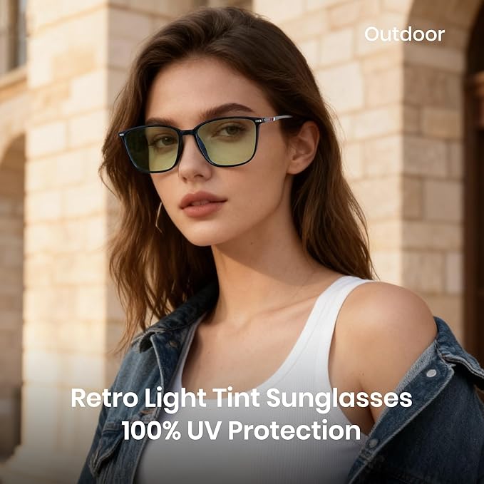 Cyxus Blue Light Blocking Glasses Men Women Gaming Computer Rectangle TR90 frame Anti Eyestrain UV400 8208