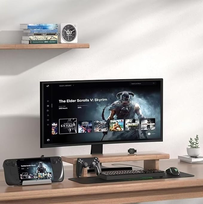 12-in-1 Steam Deck Docking Station for Steam Deck/Rog Ally/Switch/Legion Go Dual Cooling Fans 4K@60Hz,6 USB Ports,1000Mbps,Type C 100W PD 40Gbps Adapter