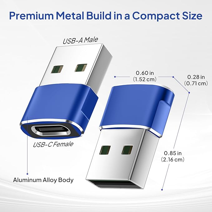 Elebase for Apple Watch Series 11 SE Ultra 3 Adapter,USB to USB C Adaptor,Type C Female to A Male Cable Converter for iWatch 9 10 9,Airpods 4 2,iPad 8th 9th 10th Air 4th 5th Mini 7 7th 6th Yubico
