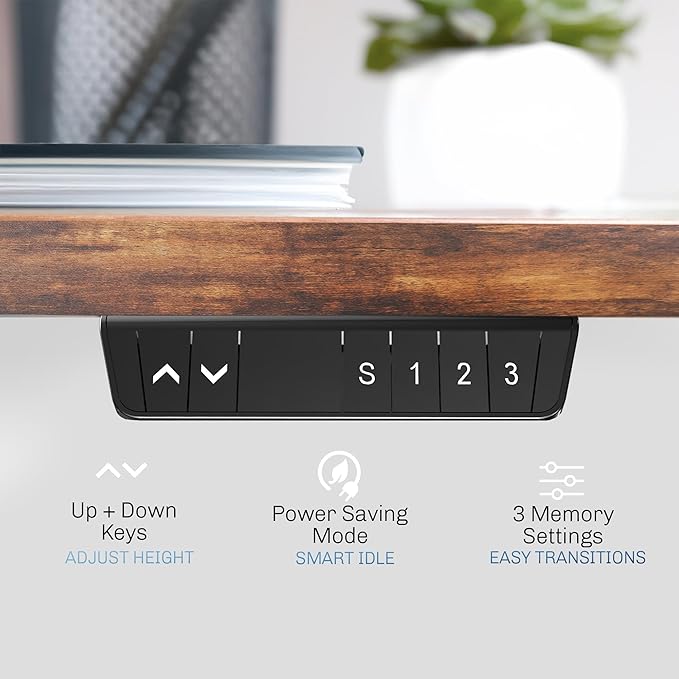 VIVO Electric Dual Motor Standing Desk Frame for 41 to 82 inch Table Tops, Frame Only, Ergonomic Standing Height Adjustable Base with Push Button Memory Controller, White, DESK-V122EW