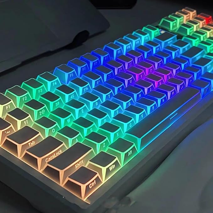Sumgsn 137 Keys PBT Keycaps Shine Through Cherry Profile Keycaps Set Fit for 61/64/87/104/108 Cherry Mx Switches Mechanical Keyboard