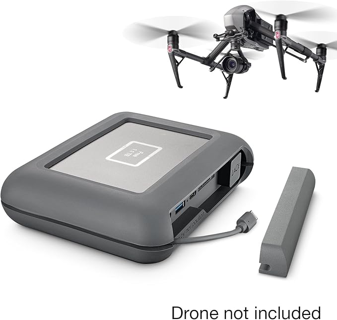 LaCie DJI Copilot BOSS Computer-free In-field Direct Backup And Power Bank With SD Reader, 2000GB + 1mo Adobe CC All Apps (2TB)