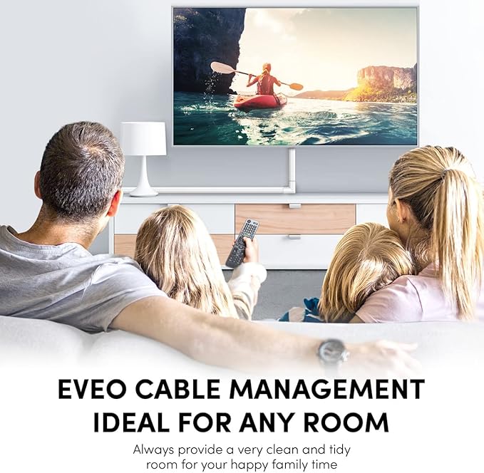 EVEO Cable Hider Wall 306” - Cable Raceway Cord Hider - Wire Covers for Cords on Wall, Cord Cover, Wall Cable Hider, Cable Concealer, Wire Hiders for TV on Wall - 20X (L16 W1.1 H0.55) - Large | White