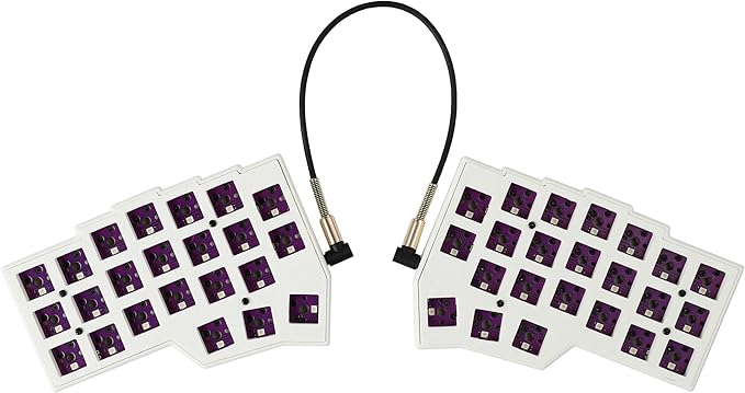 YMDK Split Keyboard Corne V4.1 46 Keys Ergonomic Hotswappable 40% Layout 3D PLA RGB QMK Vial All Key Programmable Mini Independent Gaming Keyboard Kit