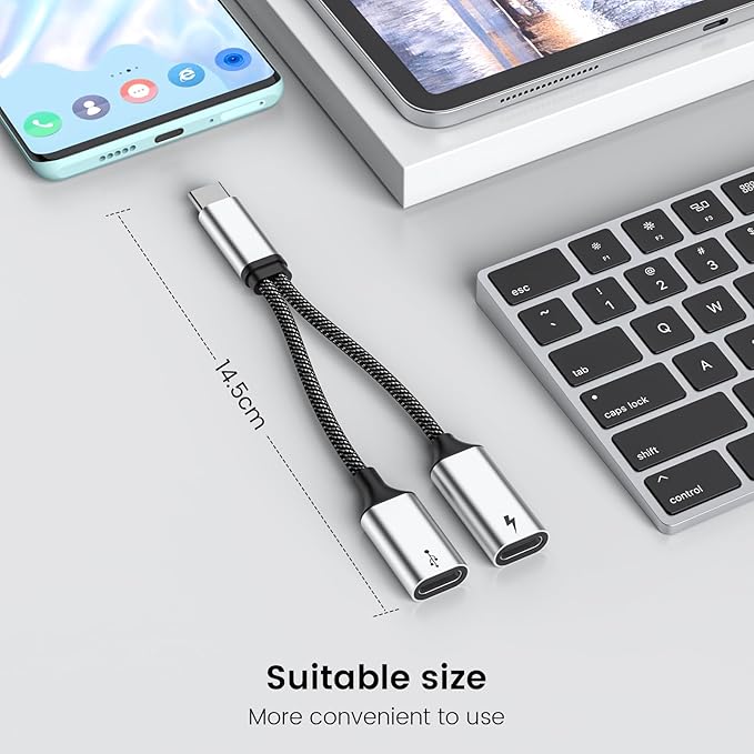 MOGOOD USB C Splitter - Double USB C Port Adapter for Mac, Xbox One, PS5, Laptop