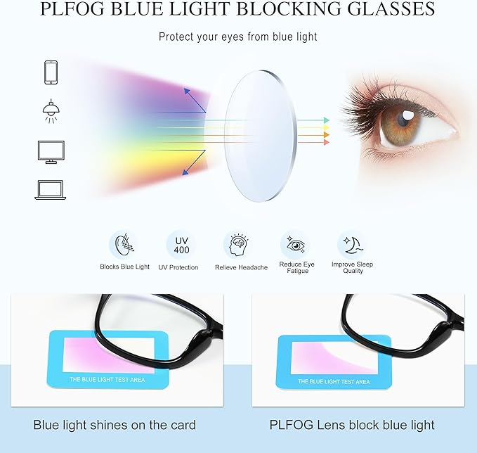 Blue Light Glasses For Woman Men - Anti Eyestrain Computer Gaming Eyeglasses Blue Light Blocking Glasses