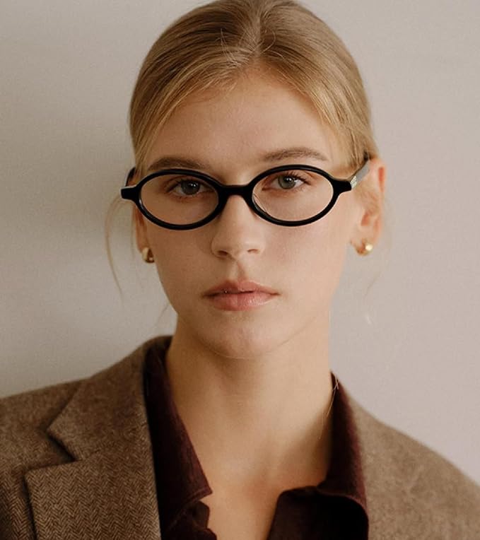 Retro Oval Blue Light Glasses for Women Fashion Computer Glasses Bluelight Blocking Eyewear Vintage Frame