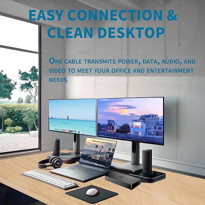 Dell WD19S 180W Docking Station, HDMI/Dual DisplayPort, Dell Docking Station with 130W Power Delivery, Dual Monitor Support,Bundle with 180W Adapter, HDMI/DP Cables (Renewed)