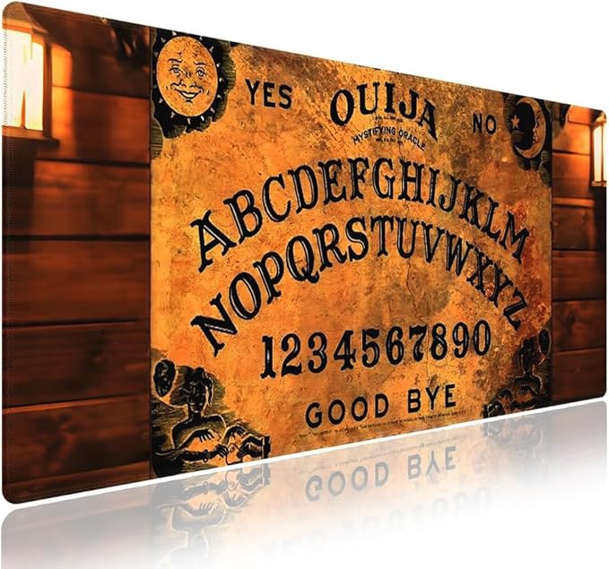 Wknoon. Extra Large Gaming & Office Mouse Pad (31.5" x 11.8") – Vintage Ouija Board, Premium Anti-Slip XXL Desk Mat with Durable Stitched Edges