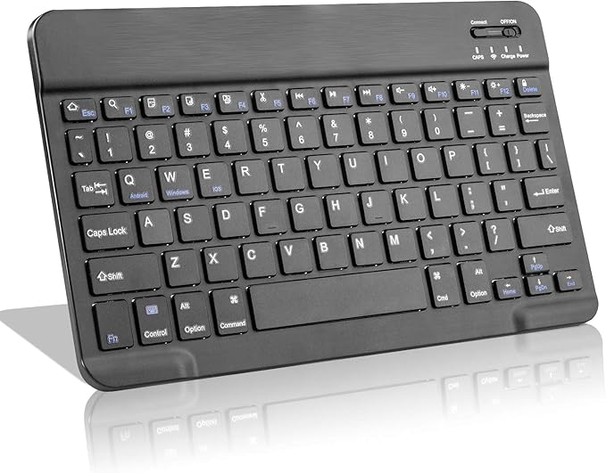 Amazon Fire HD 10/11/8 Wireless Keyboard,Universal Slim Portable Bluetooth Keyboard Compatible with Amazon Fire HD 10/11/8 with Built in Rechargeable Battery (10 Inch Black)