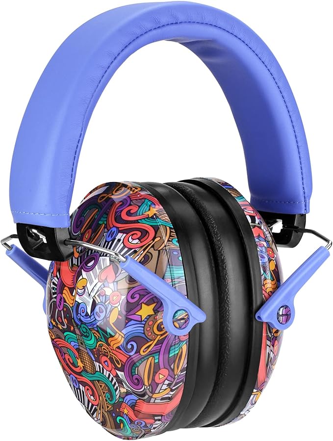 PROHEAR ROHEAR 032 Kids Ear Protection Safety Muffs, NRR 25dB Noise Blocking Earmuffs for Monster Trucks, Autism, Studying, Protective Ear Defenders for Toddler Children Teens - SYMBOL MUSIC