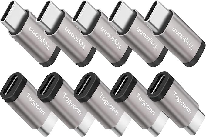 USB C to Micro USB Adapter 10 Pack ,Type C (Male) to Micro USB (Female) Convert Connector, Support Charge & Data Sync for iPhone15,iPhone15 ProMax, Galaxy S7 Edge,Nexus 6/5 and Other Micro USB Devices