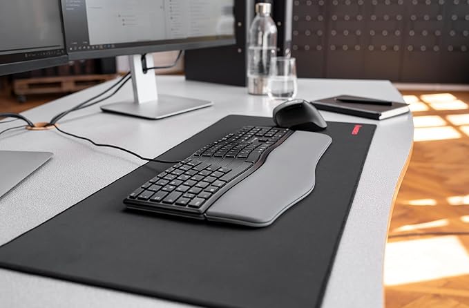 CHERRY AMERICAS LLC Ergo KC 4500 Keyboard-Cable Connectivity-USB Interface-109 Key-English (US)-QWERTZ Layout-Computer-Windows-Black,JK-4500EU-2