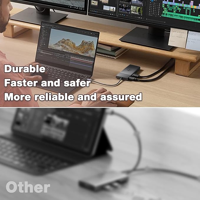 Dell Docking Station WD19 180W, Performance Dock WD19 with 180W Power Adapter + 130W Power Delivery + HDMI Cable + DisplayPort Cable