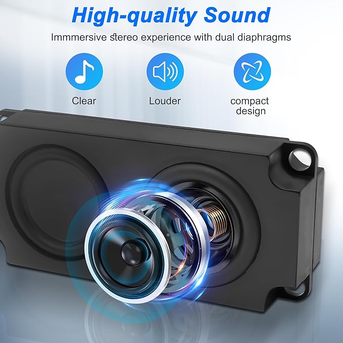 XMSJSIY USB Type C Computer Speaker Laptop Speaker 3W Portable Plug-in External Speaker for Desktop PC Laptop Monitor Phone-1 PCS