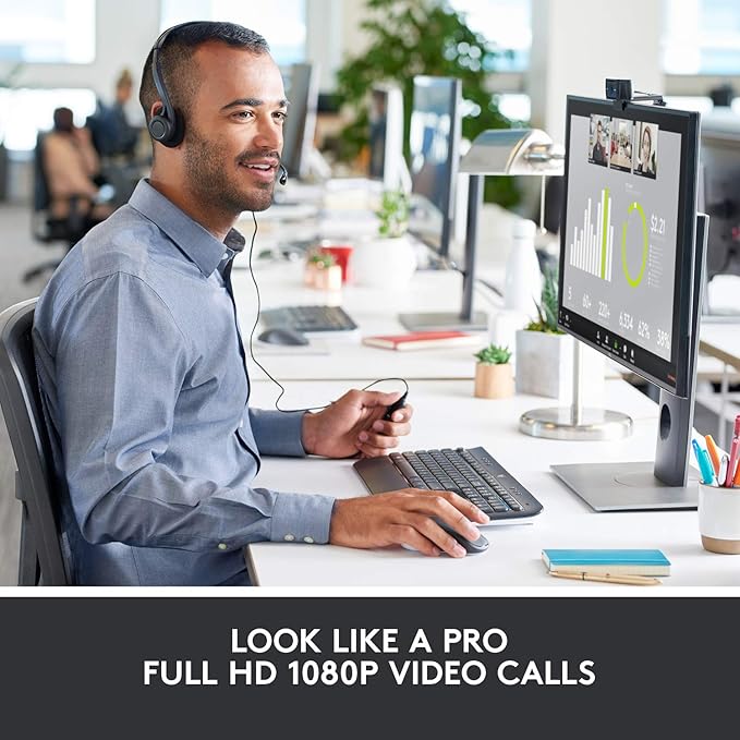 Logitech HD Pro Webcam C920, 1080p Widescreen Video Calling and Recording-(Renewed)