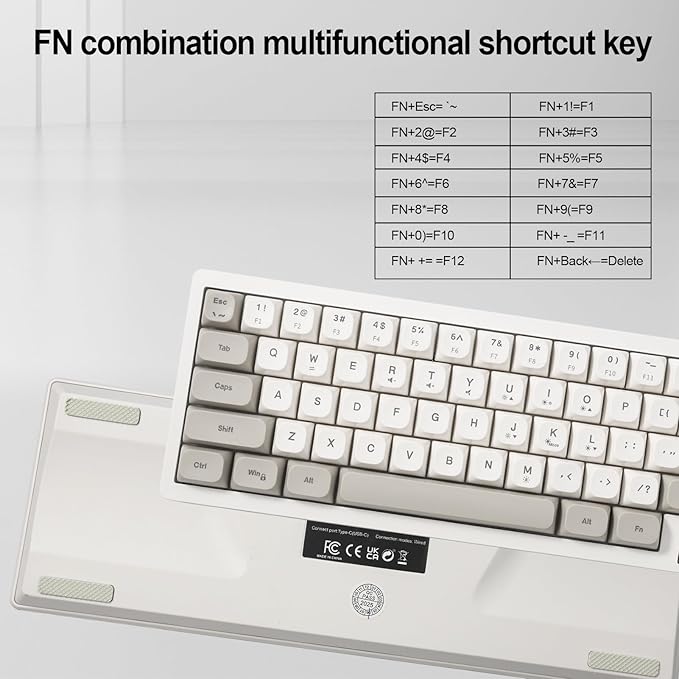 Wired RGB Gaming Membrance Keyboard. 65 Percent Mini Creamy LED Computer Keyboard .Small Ergonomic Clicky Teclado with ABS Backlit Unreplaceable Keycaps. for PC Laptop MAC Gamer. (Gray)