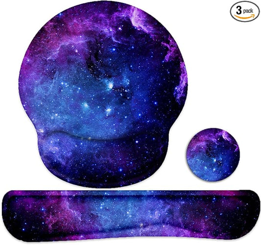Lateefah Mouse Pad with Wrist Rest, 3-in-1 Gaming Mouse Pad, Keyboard Wrist Rest, Ergonomic Memory Foam Mousepad with Wrist Support for Computer Keyboard