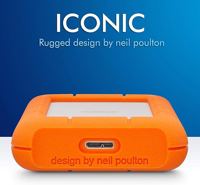 LaCie LAC9000298 La Cie Rugged Mini USB 3.0 / USB 2.0 External Hard Drive (9000298)