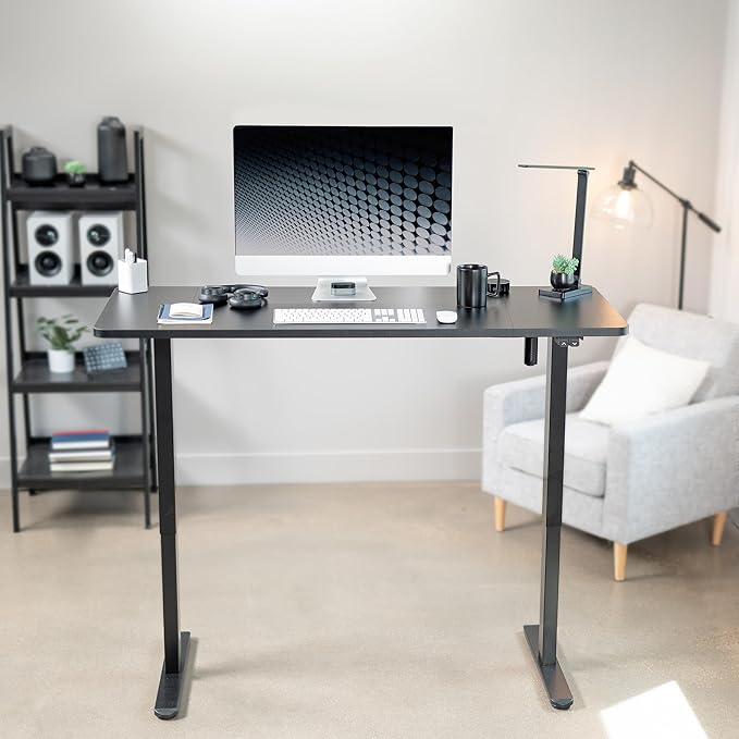 VIVO Electric 60 x 24 inch Stand Up Desk, Height Adjustable, Black Top Black Frame, Home and Office Furniture Sets, DESK-KIT-B06B