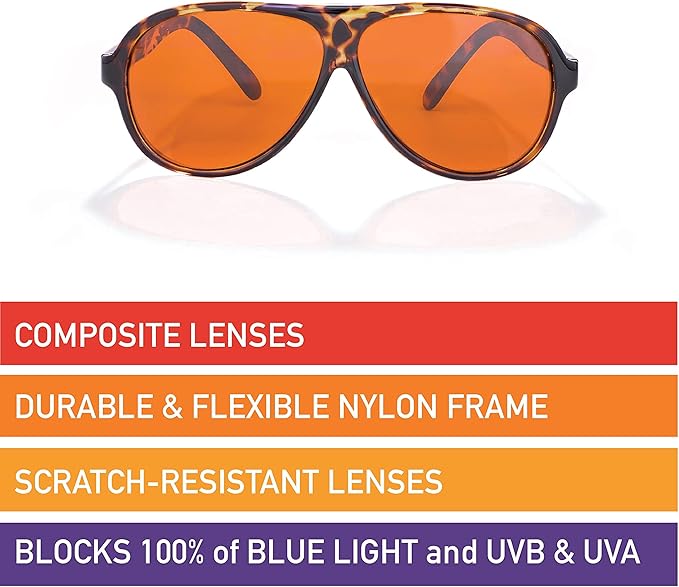 BluBlocker Original Aviator Sunglasses | Retro | Blocks 100% of Blue & UV light | For Men & Women | Reduce Glare & Eye Stress