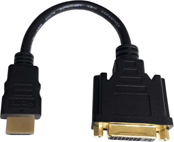 HDMI to DVI Cable, Bi-Directional Adapter, 4K DVI to HDMI Converter (1 Pack)
