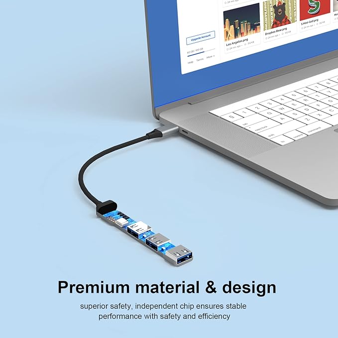 Lightning to USB Hub [Apple MFi Certified] 4-in-1 USB OTG Hub with 3 USB3.0 Port and Fast Charging Port for iPhone/iPad Compatible with Microphones/Flash Drive/Keyboard/Mouse/Sound Card