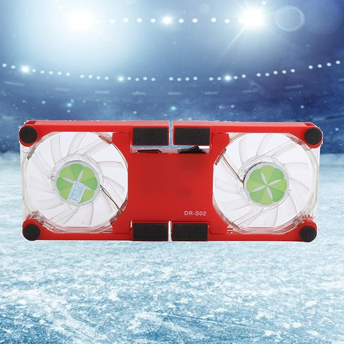 Laptop Cooling Pad,DR-S02 Folding Laptop Cooler with Dual Fans,Portable USB Powered Notebook Radiator Cooler Stand Cooling Base with Anti‑Skid Mount(red)