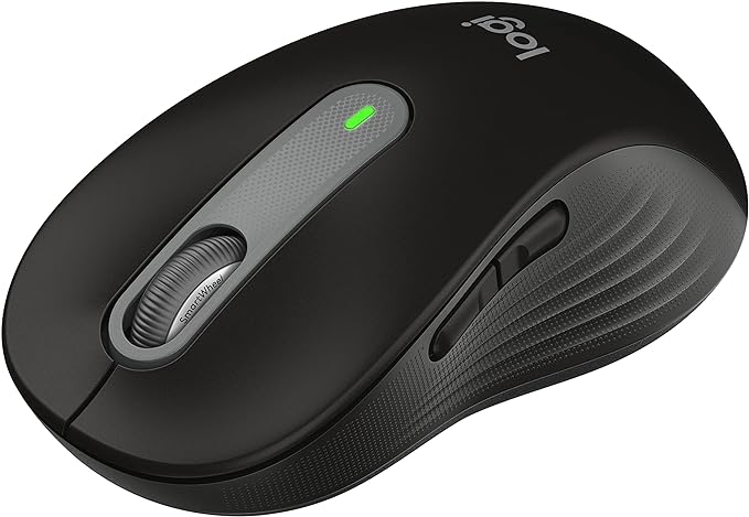 Logitech Signature M650 Wireless Mouse - for Small to Medium Sized Hands, 2-Year Battery, Silent Clicks, Customizable Side Buttons, Bluetooth, for PC/Mac/Multi-Device/Chromebook - Black