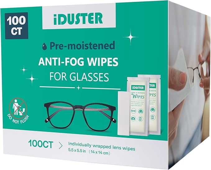 Screen Cleaner Wipes for Electronics, Individually Wrapped Laptop Screen Cleaner Wipes, Pre-Moistened Portable Electronic Wipes for Cell Phone, TV Screen, Computer Screen, Pack of 100