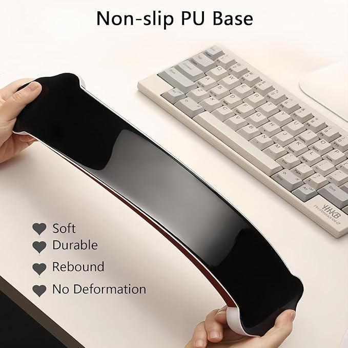 Gel Cloud Keyboard Wrist Rest Cute Rainbow Mouse Pad with Wrist Rest for Computer Keyboard and Mouse Pad Set PU Base Silicone Ergonomic White Cloud Wrist Pad Support for Gaming Desk Laptop Home Office