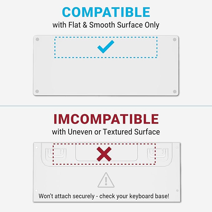 ESC Flip Keyboard Stand for Desk, Compact Tilting Riser with 3 Adjustable Angles for Ergonomic Typing, Compatible with Magic Keyboard & Flat-Back Models