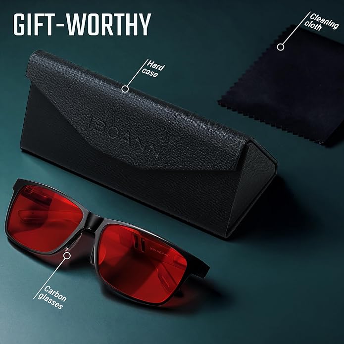 IBOANN Blue Light Glasses for Men - Lightweight Al-Mg Metal, Gaming Computer Blocking Glasses, Eye Protection Anti Eyestrain