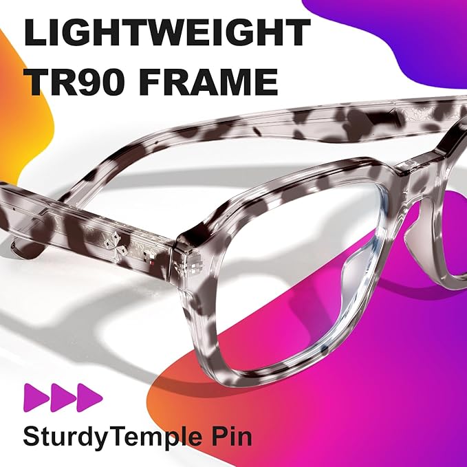 VISOONE Oversized Square Blue Light Blocking Glasses Fashion Computer Eyewear for Women and Men BENNETT
