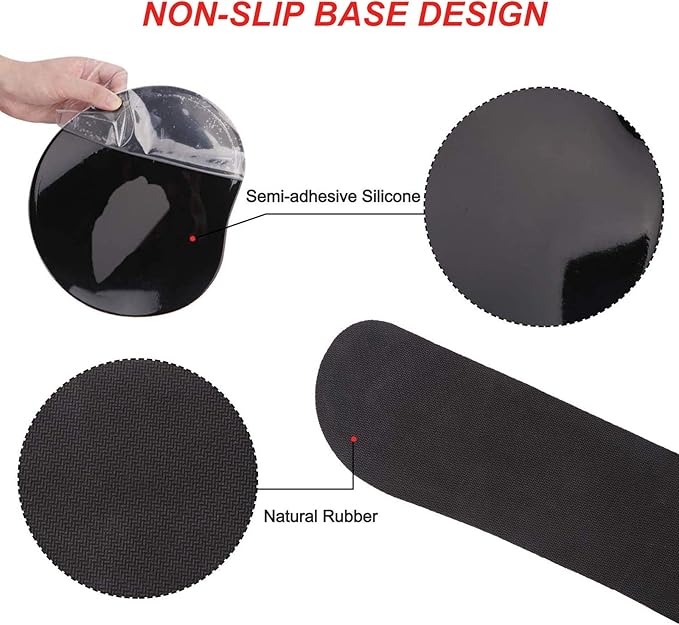 ArtSo Upgraded Wrist Rest Support for Mouse Pad & Keyboard, Ergonomic Gel Mousepad Non-Slip Rubber Base Home,Office Pain Relief, Easy Typing Cushion Neoprene, Soft Memory Foam, Red Van Gogh Painting