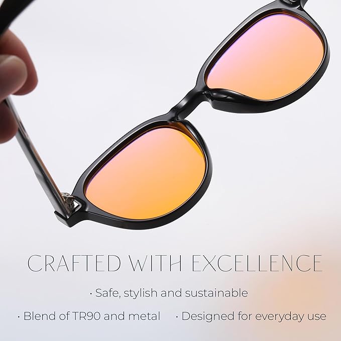 Blue Light Blocking Glasses - Anti Eye Strain Glasses for Gaming, Reading & Computer - Comfort Eyewear for Women & Men