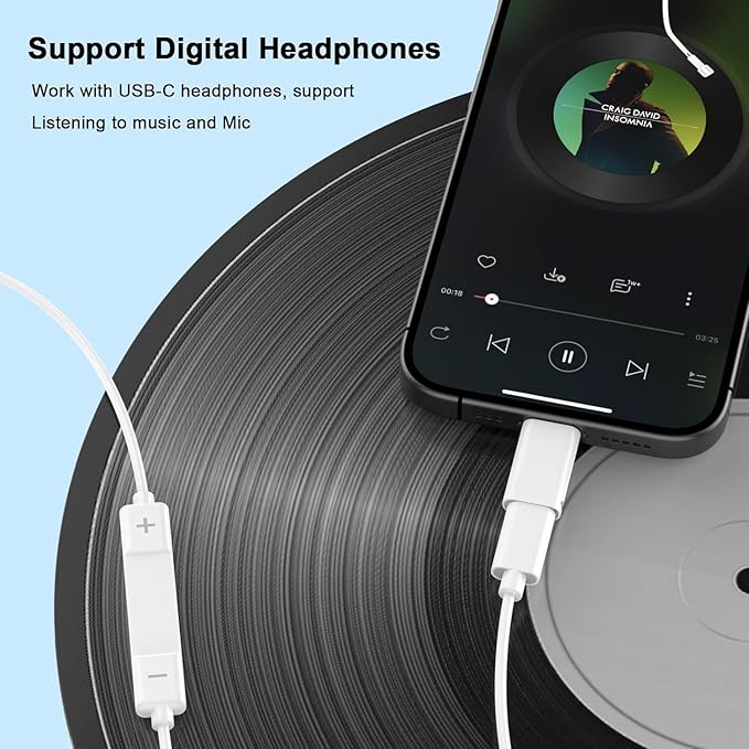 2Pack Lightning Male to USB C Female Charging Adapter,[MFi Certified] Type C Charging Support Data Transmission Call Audio Connector Dongle for iPhone 14/13/12/11/8/7/XS/Plus/Pro Max/6/5 iPad No Call