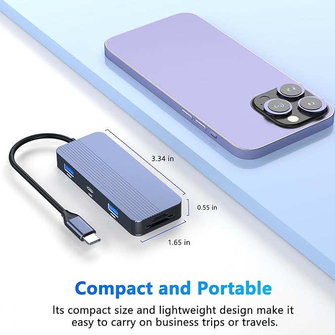 Docking Station Dual Monitor for Dell/HP/Lenovo Laptop, Dual HDMI Adapter for 2 Monitors, 8 in 1 USB C Docking Station with HD/USB/PD/SD/TF, HDMI Splitter for Dual Monitors Extended Display
