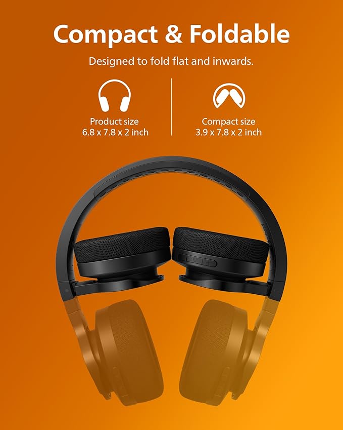 Philips A4216 Wireless Sports Headphones, up to 35 Hours Play time, Washable Cooling Ear-Cup Cushions, IP55 Water/dust Protection, Bluetooth + 3.5 mm Audio Port, Built-in Microphone TAA4216BK,Black