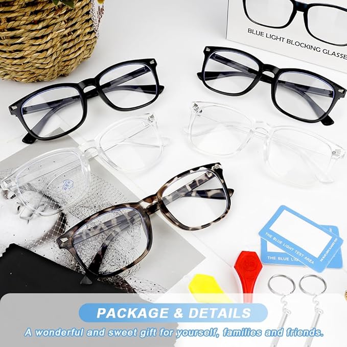 NZKNP Blue Light Glasses for Woman Men,Blue Light Blocking Glasses,Clear Glasses