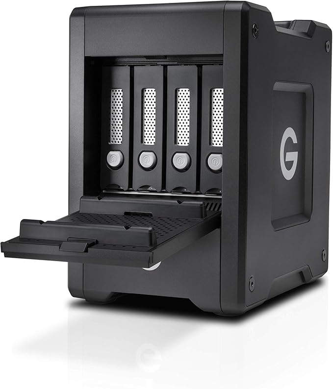 G-Technology 72TB G-Speed Shuttle Thunderbolt 3 with ev Series Bay Adapter - Transportable, 4-Bay RAID Storage Solution - 0G10816-1